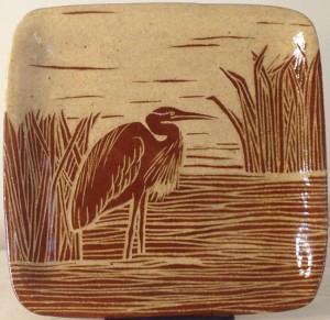 Heron, 8" plate