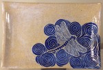Ceramic plate, dragonfly design