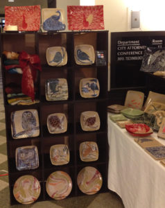 Booth display at Women's Festival of Crafts, 2012