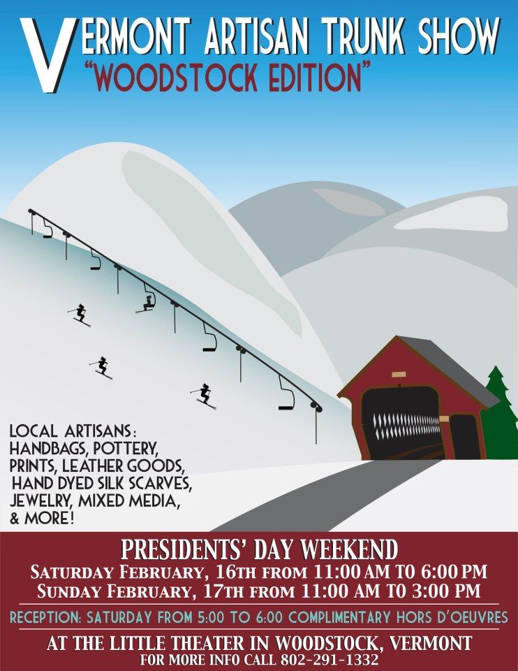 Vermont Artisan Trunk Show - Woodstock - Poster Image