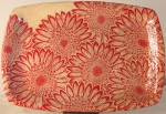 Ceramic platter, mums design
