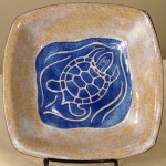 Stoneware bowl, turtle design