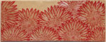Ceramic wall tile, red mums