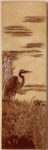 Ceramic wall tile, heron design