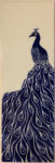 Ceramic wall tile, peacock design
