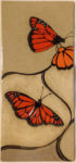 Ceramic wall tile, monarch butterflies