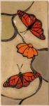 Ceramic wall tile, monarch butterflies
