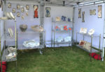 Frog Song Designs booth display at the summer 2017 Bar Harbor Fine Arts Festival