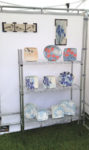 Frog Song Designs booth display at the 2017 Harbor Arts Festival in Camden, Maine