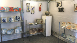 Frog Song Designs booth display, 2017 Weston Craft Show