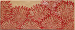 Stoneware wall tile, sgraffito carved mums motif