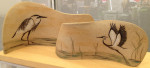 Sculptural tiles, heron design