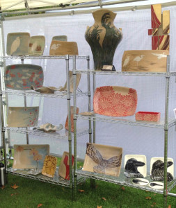 Booth display, Woodstock Art Festival, 2014