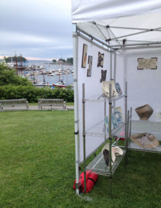 Frog Song Designs booth at Camden Harbor Arts Festival 2017