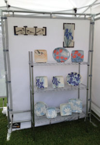 Frog Song Designs booth at Camden Harbor Arts Festival 2017