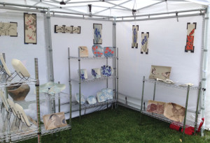 Frog Song Designs booth at Camden Harbor Arts Festival 2017