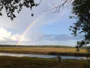 Rainbow over the Laudholm Nature Preserve, Wells, Maine
