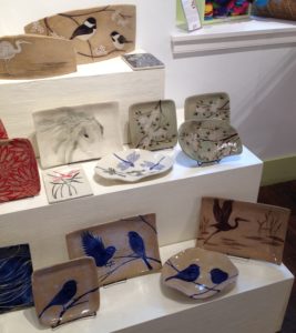 Frog Song Designs display at Collective Gallery