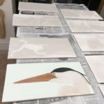 Work in process, glazing tiles