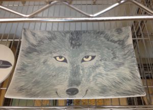 Photo of work in progress, drying platter