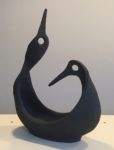 Clay sculpture, double bird