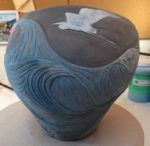 Work in progress, sgraffito