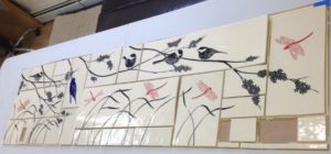 Backsplash tiles, glazed