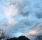 Photo of winter sky, sunset