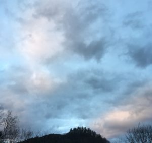 Photo of winter sky, sunset