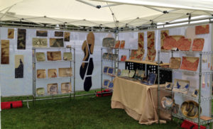 Frog Song Designs booth at Woodstock Art Festival, 2013