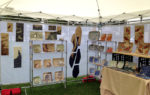 Frog Song Designs booth at Woodstock Art Festival, 2013