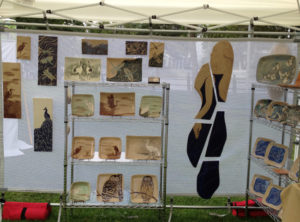 Frog Song Designs booth at Woodstock Art Festival, 2013
