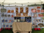 Frog Song Designs booth at Woodstock Art Festival, 2013