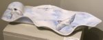 Ceramic bowl, sgraffito carved design of swallows