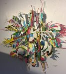 Ceramic wall art on display