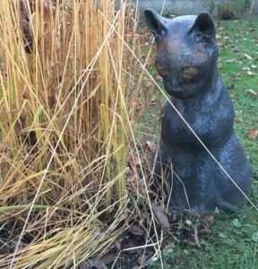 Ceramic cat sculpture