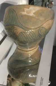 Ceramic vessel on display