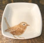 Stoneware bowl with wren motif