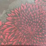 Clay plate with carved mums - work in progress