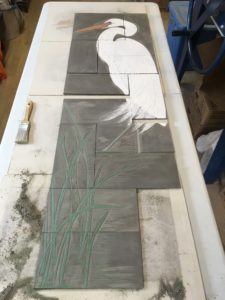 Tile mosaic, work in progress
