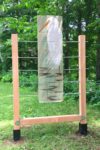 Outdoor installation of a tile mosaic