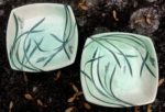 Stoneware bowls, grasses design