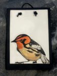 Ceramic tile, warbler design
