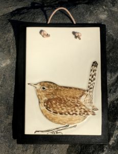 Ceramic tile, wren design